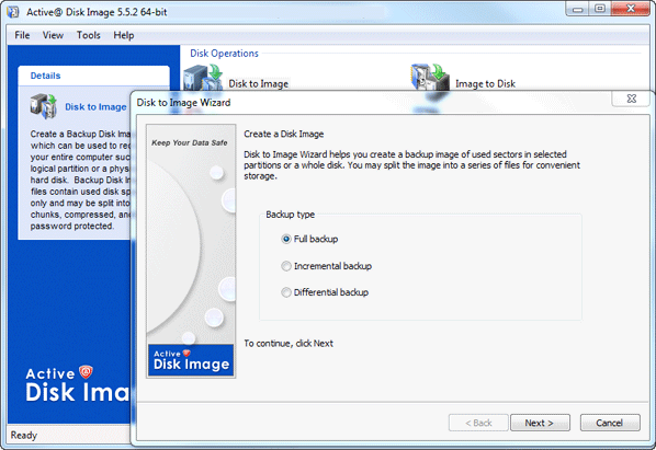 Active@ Disk Image. Disk to Image Wizard