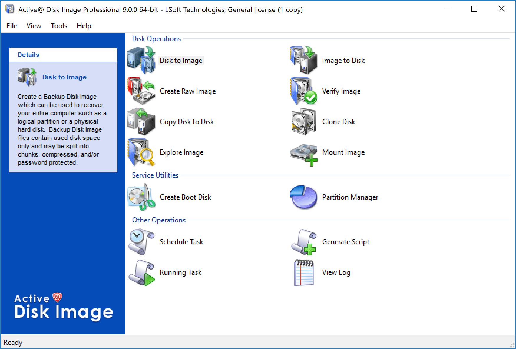 Active@ Disk Image screenshot Active@ Disk Image screenshot