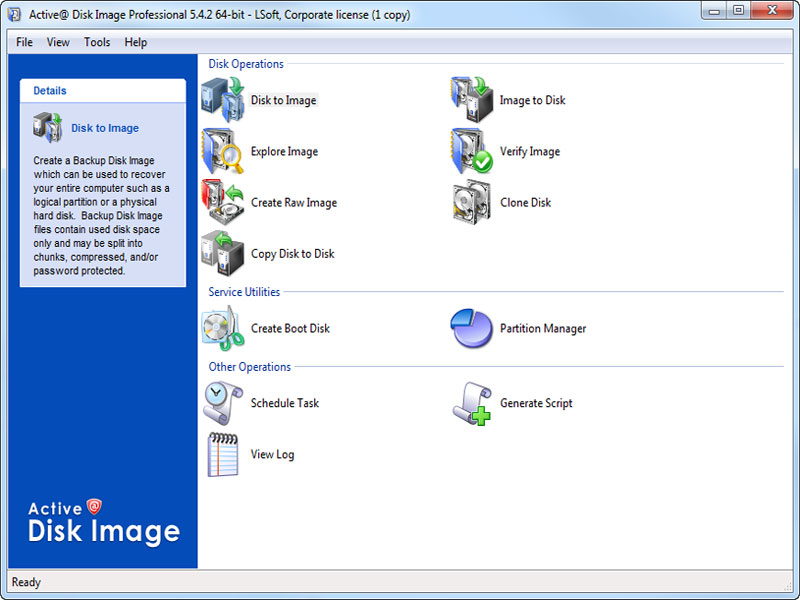 Active@ Disk Image screen shot