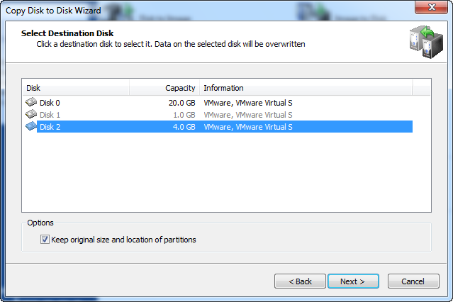 Disk Image.Copy Disk to Disk Wizard