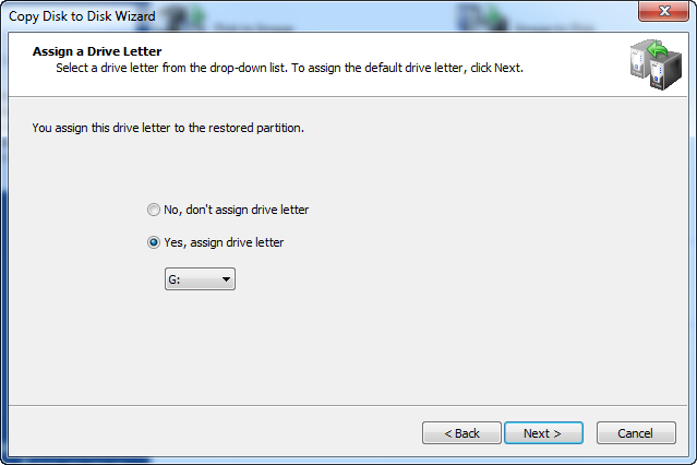 Disk Image software.Assign a Drive Letter