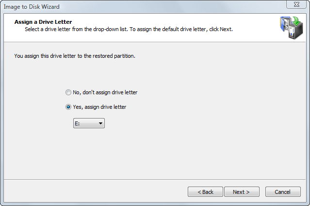 Disk Image: restoring a partition